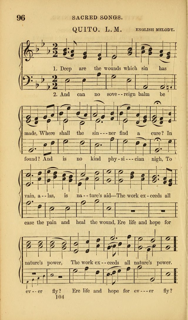 Sacred Songs for Family and Social Worship: comprising the most approved spiritual hymns with chaste and popular tunes ( New ed. rev. and enl.) page 104