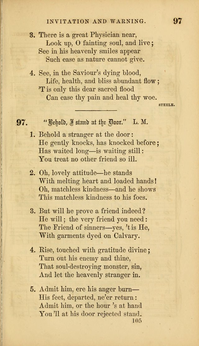 Sacred Songs for Family and Social Worship: comprising the most approved spiritual hymns with chaste and popular tunes ( New ed. rev. and enl.) page 105