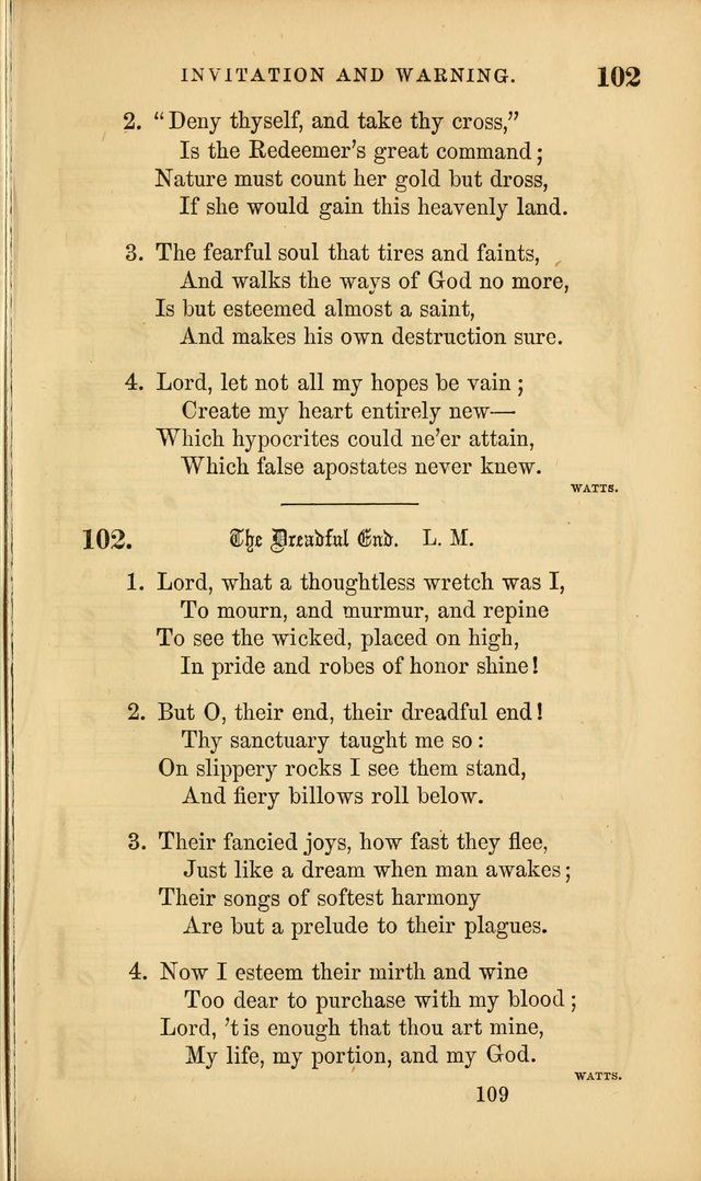 Sacred Songs for Family and Social Worship: comprising the most approved spiritual hymns with chaste and popular tunes ( New ed. rev. and enl.) page 109