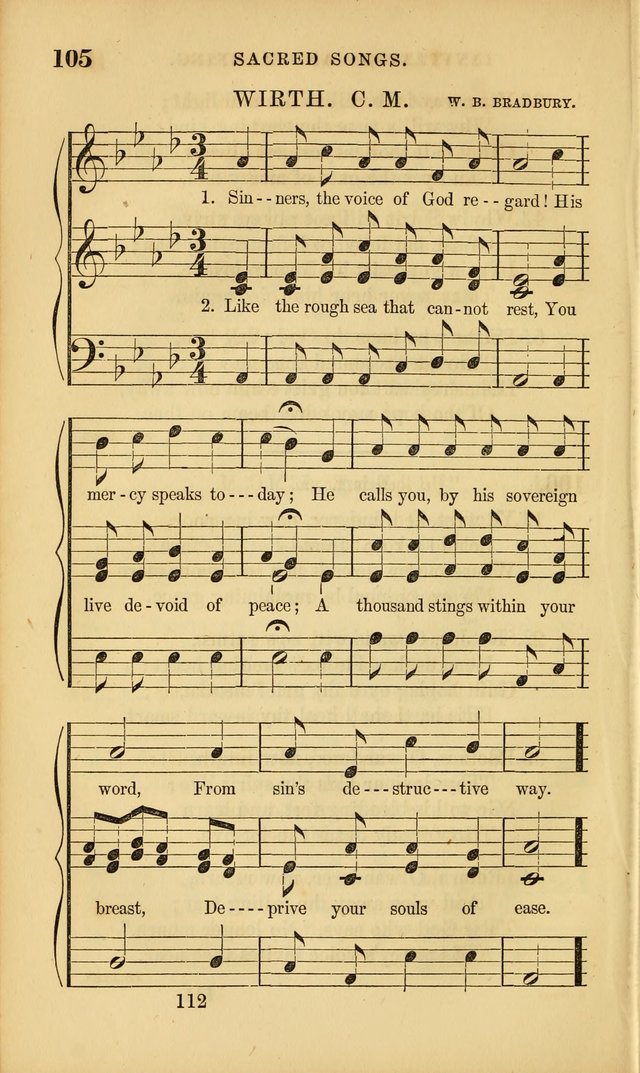 Sacred Songs for Family and Social Worship: comprising the most approved spiritual hymns with chaste and popular tunes ( New ed. rev. and enl.) page 112