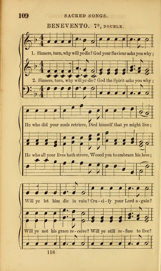 Sacred Songs for Family and Social Worship: comprising the most approved spiritual hymns with chaste and popular tunes ( New ed. rev. and enl.) page 116