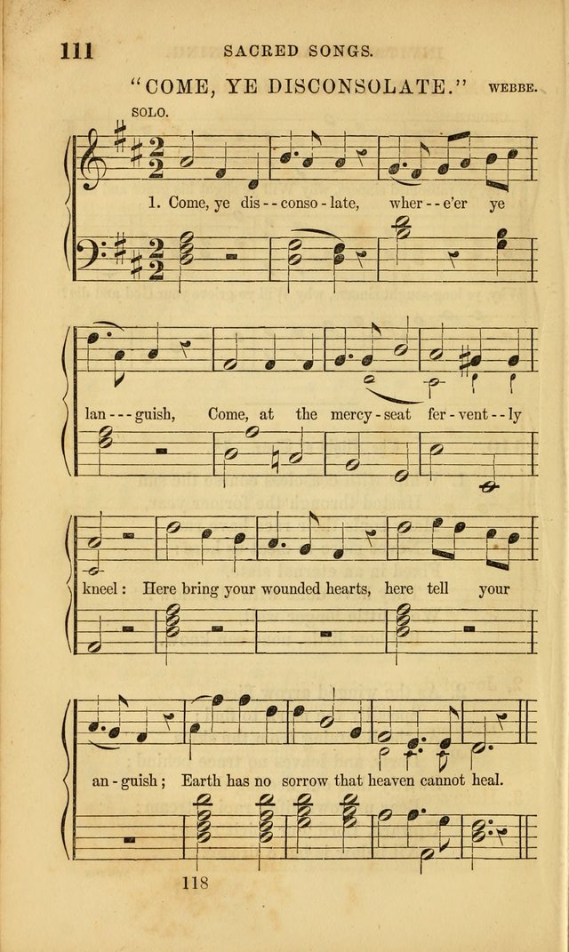 Sacred Songs for Family and Social Worship: comprising the most approved spiritual hymns with chaste and popular tunes ( New ed. rev. and enl.) page 118