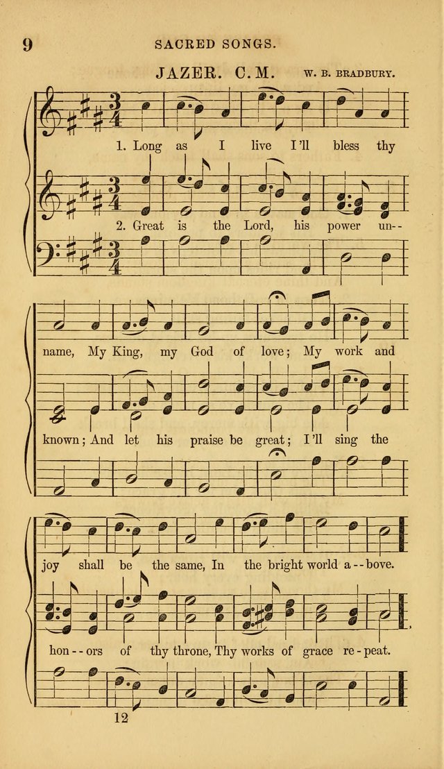 Sacred Songs for Family and Social Worship: comprising the most approved spiritual hymns with chaste and popular tunes ( New ed. rev. and enl.) page 12