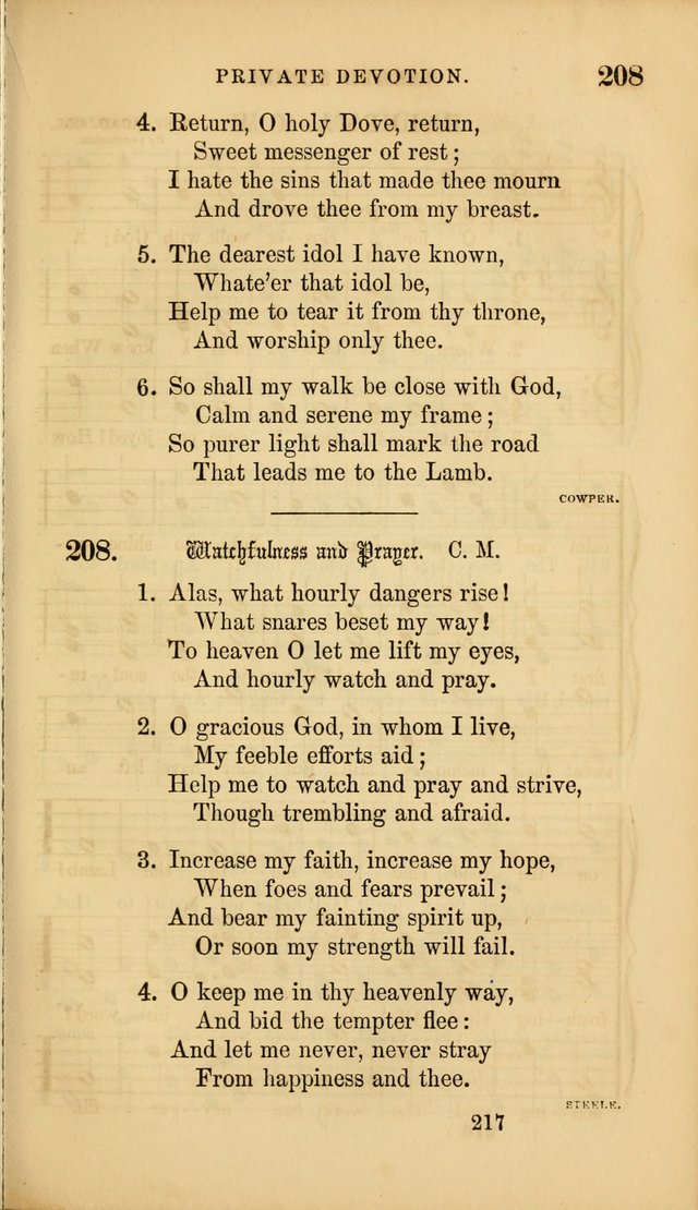 Sacred Songs for Family and Social Worship: comprising the most approved spiritual hymns with chaste and popular tunes ( New ed. rev. and enl.) page 219