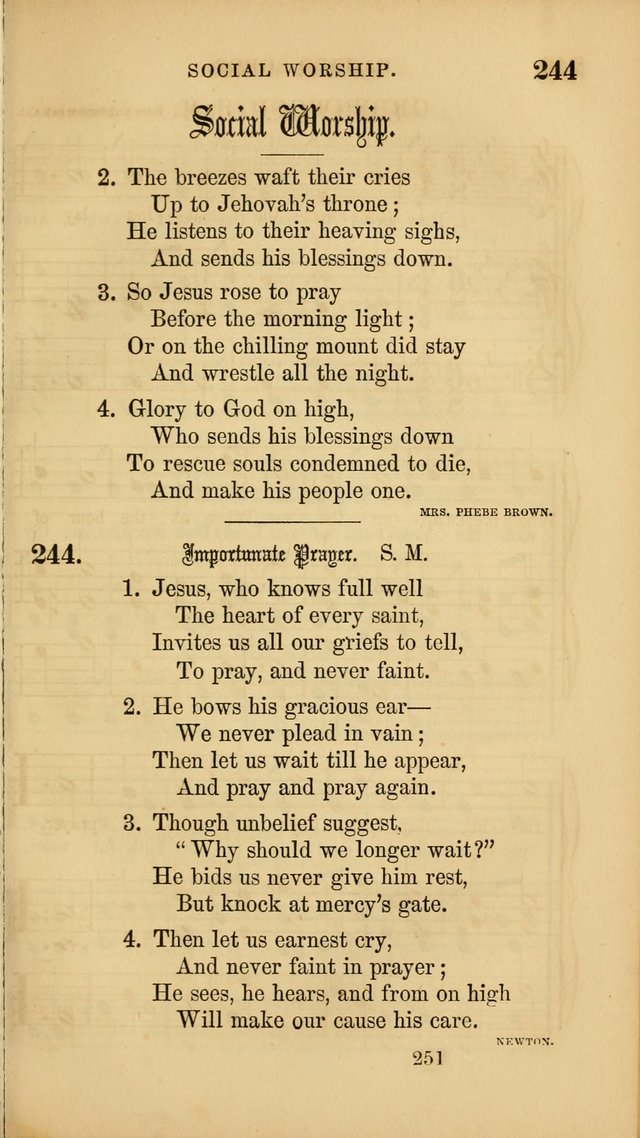 Sacred Songs for Family and Social Worship: comprising the most approved spiritual hymns with chaste and popular tunes ( New ed. rev. and enl.) page 253