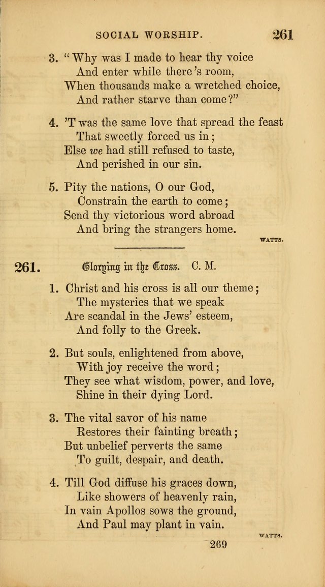 Sacred Songs for Family and Social Worship: comprising the most approved spiritual hymns with chaste and popular tunes ( New ed. rev. and enl.) page 271