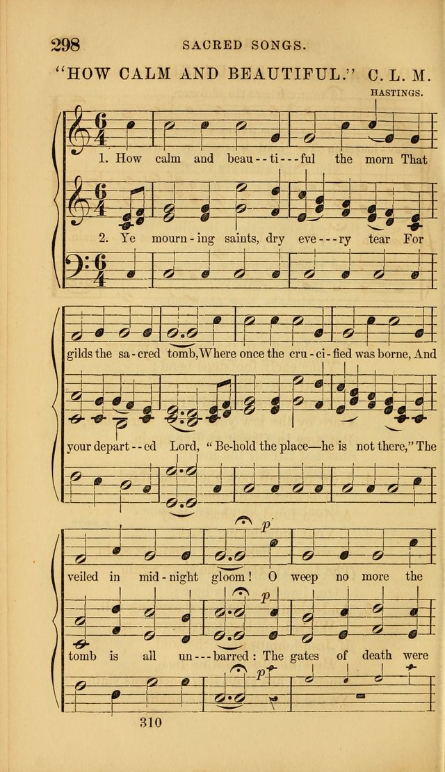 Sacred Songs for Family and Social Worship: comprising the most approved spiritual hymns with chaste and popular tunes ( New ed. rev. and enl.) page 312