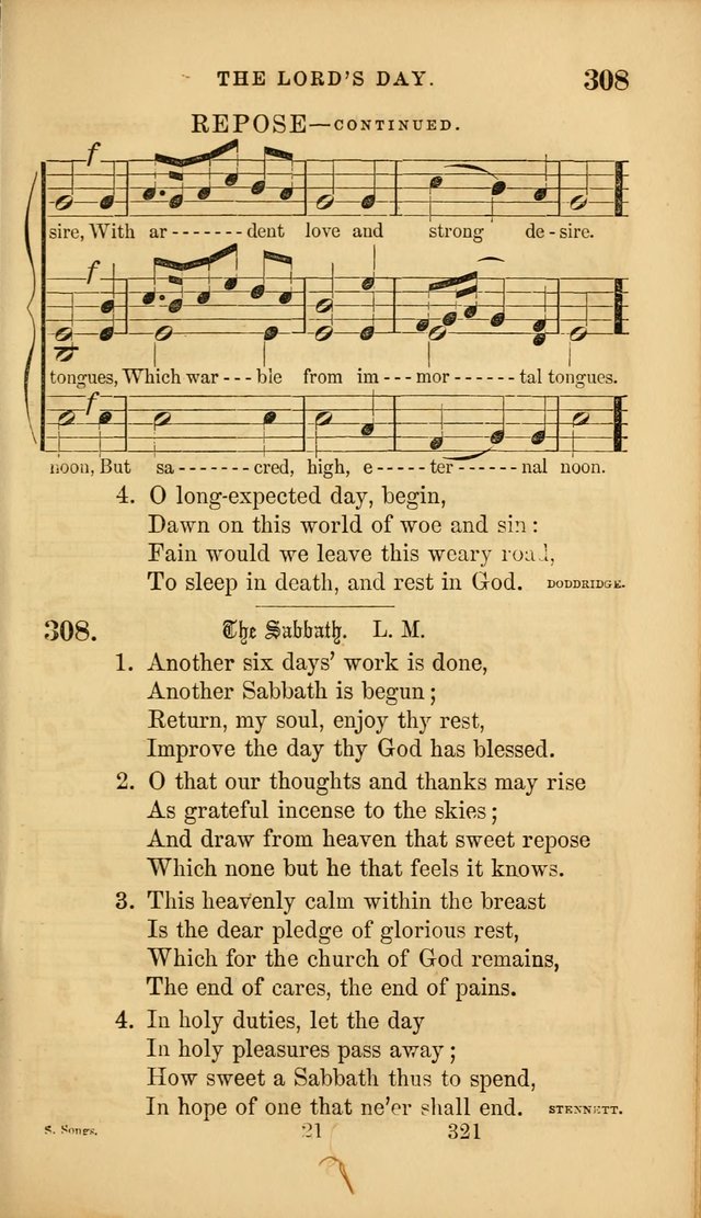 Sacred Songs for Family and Social Worship: comprising the most approved spiritual hymns with chaste and popular tunes ( New ed. rev. and enl.) page 323