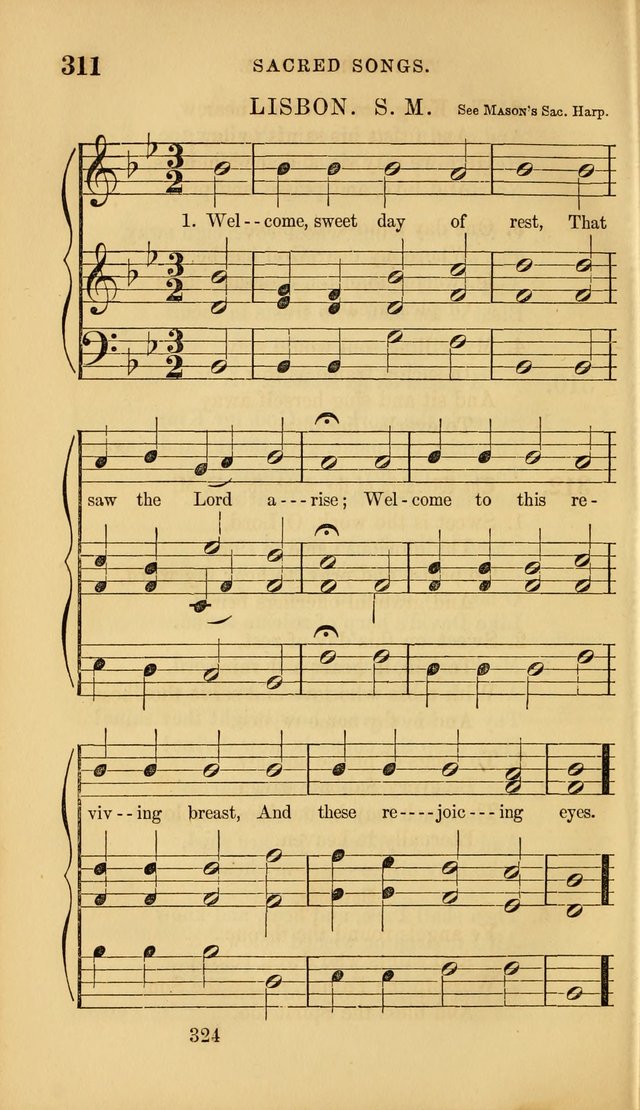 Sacred Songs for Family and Social Worship: comprising the most approved spiritual hymns with chaste and popular tunes ( New ed. rev. and enl.) page 326