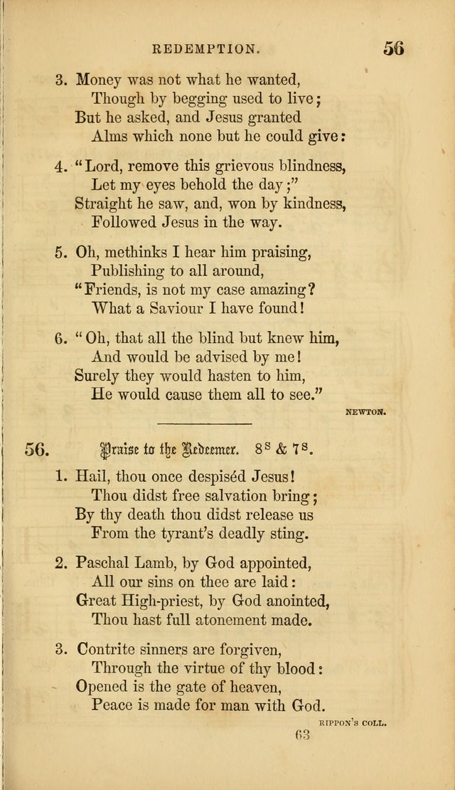 Sacred Songs for Family and Social Worship: comprising the most approved spiritual hymns with chaste and popular tunes ( New ed. rev. and enl.) page 63