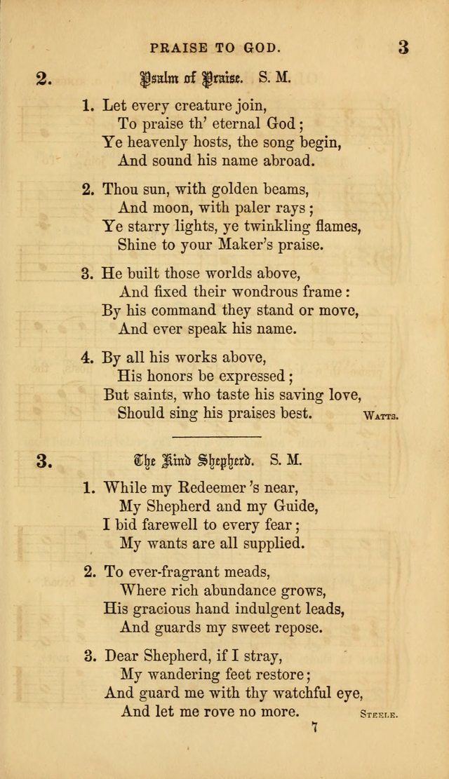 Sacred Songs for Family and Social Worship: comprising the most approved spiritual hymns with chaste and popular tunes ( New ed. rev. and enl.) page 7