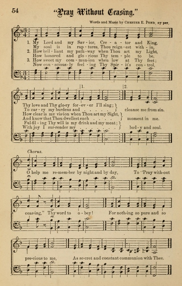 Spiritual Songs for Gospel Meetings and the Sunday School page 52