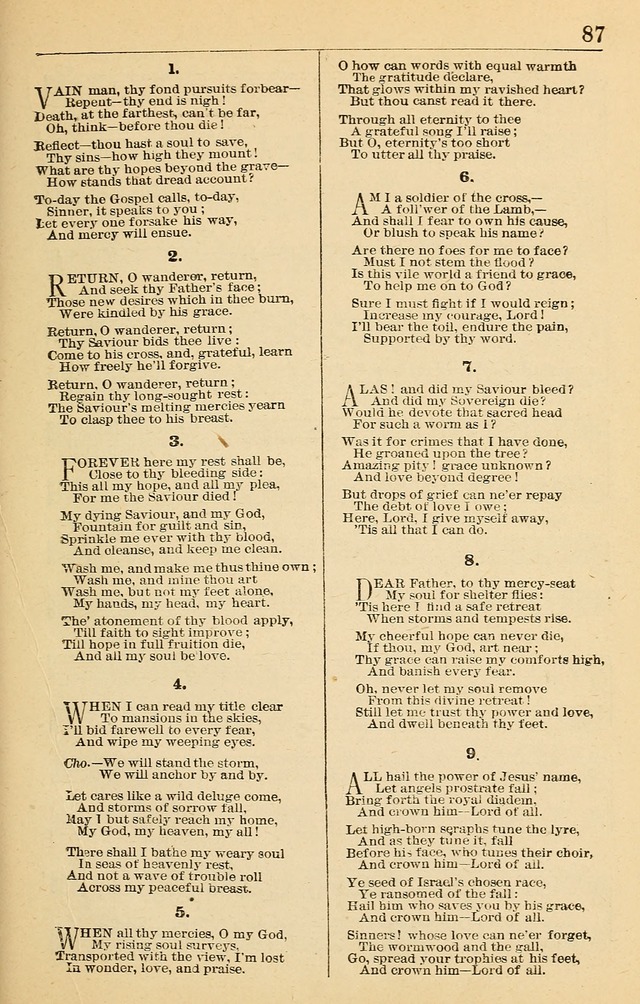 Spiritual Songs for Gospel Meetings and the Sunday School page 85