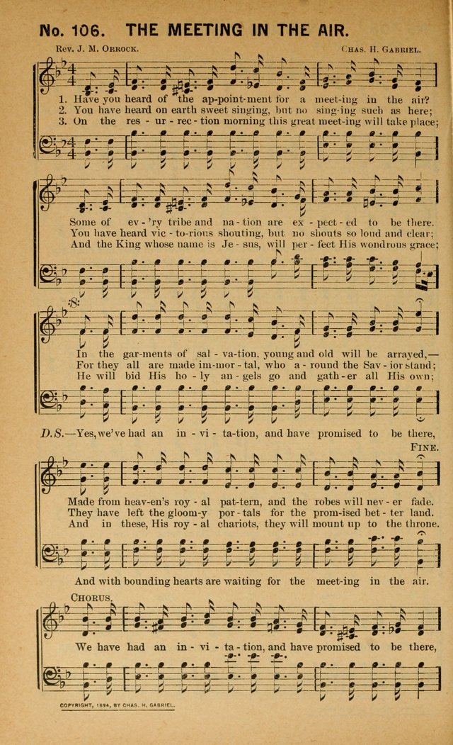 Salvation Songs: for gospel meetings, Endeavor Societies, Epworth Leagues, Baptist Unions, Sunday schools and prayer meetings page 107