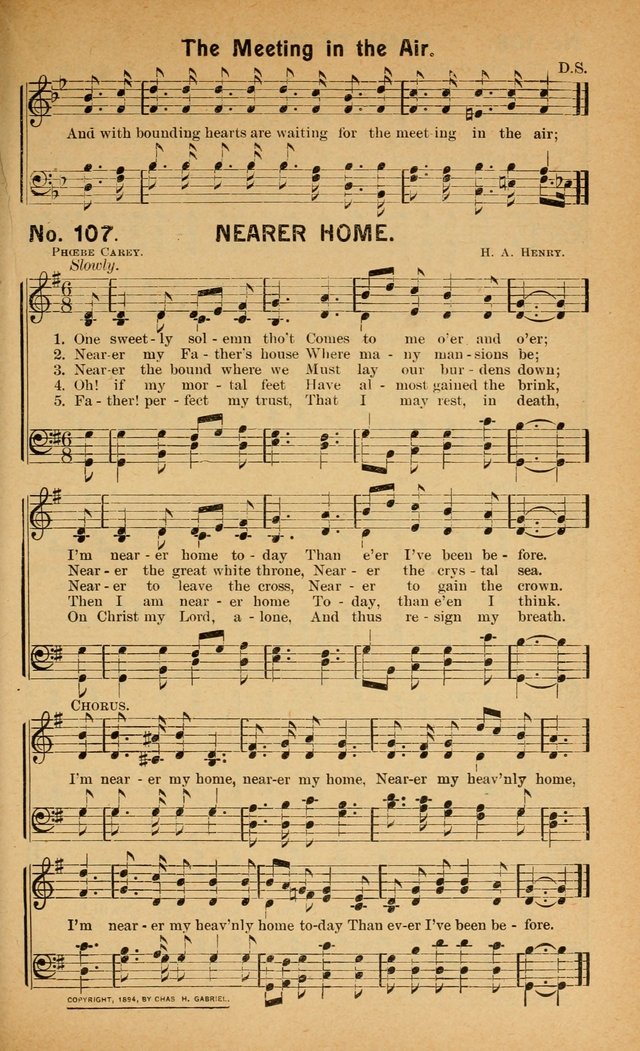 Salvation Songs: for gospel meetings, Endeavor Societies, Epworth Leagues, Baptist Unions, Sunday schools and prayer meetings page 108