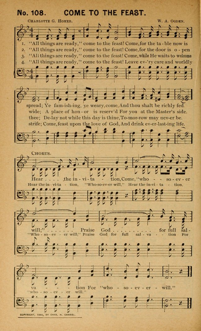 Salvation Songs: for gospel meetings, Endeavor Societies, Epworth Leagues, Baptist Unions, Sunday schools and prayer meetings page 109