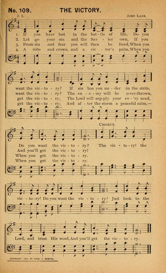 Salvation Songs: for gospel meetings, Endeavor Societies, Epworth Leagues, Baptist Unions, Sunday schools and prayer meetings page 110