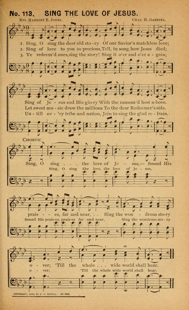 Salvation Songs: for gospel meetings, Endeavor Societies, Epworth Leagues, Baptist Unions, Sunday schools and prayer meetings page 114