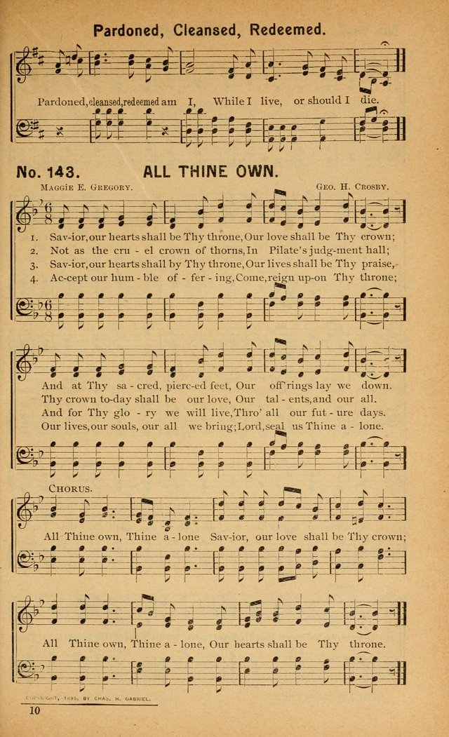 Salvation Songs: for gospel meetings, Endeavor Societies, Epworth Leagues, Baptist Unions, Sunday schools and prayer meetings page 146