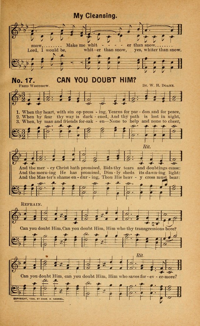 Salvation Songs: for gospel meetings, Endeavor Societies, Epworth Leagues, Baptist Unions, Sunday schools and prayer meetings page 18