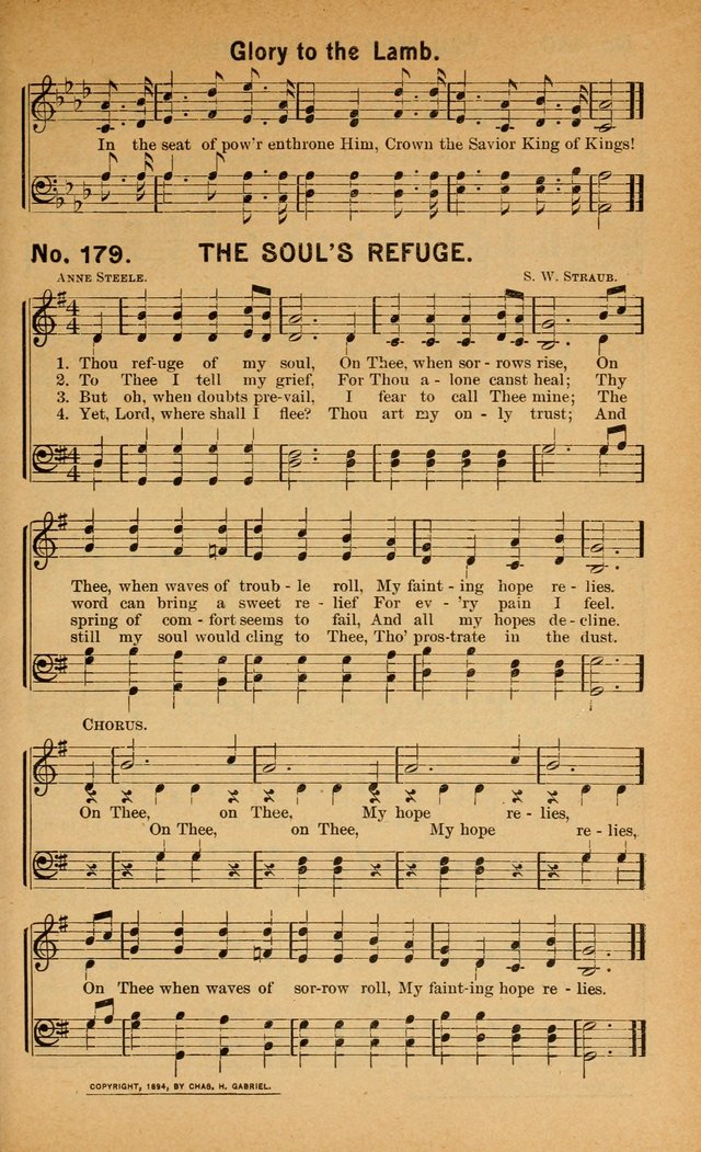 Salvation Songs: for gospel meetings, Endeavor Societies, Epworth Leagues, Baptist Unions, Sunday schools and prayer meetings page 182