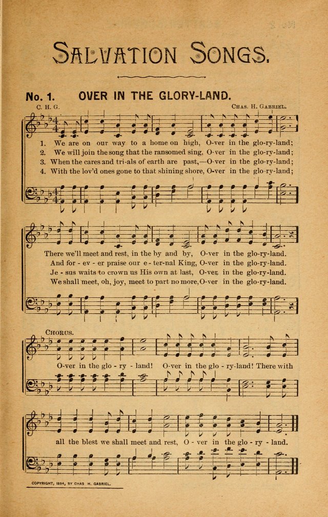 Salvation Songs: for gospel meetings, Endeavor Societies, Epworth Leagues, Baptist Unions, Sunday schools and prayer meetings page 2