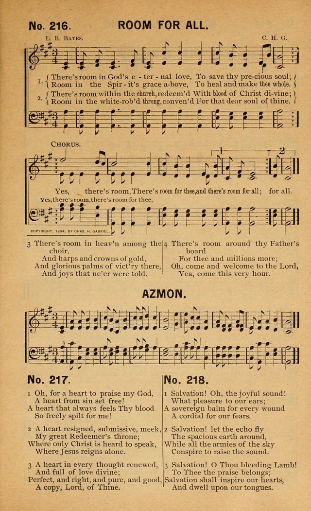 Salvation Songs: for gospel meetings, Endeavor Societies, Epworth Leagues, Baptist Unions, Sunday schools and prayer meetings page 216