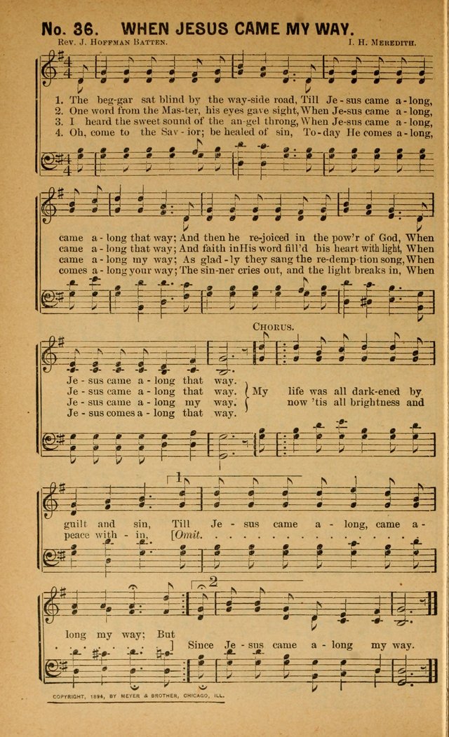 Salvation Songs: for gospel meetings, Endeavor Societies, Epworth Leagues, Baptist Unions, Sunday schools and prayer meetings page 37