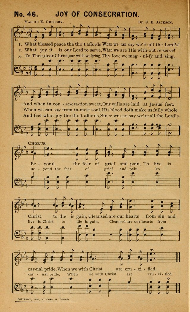 Salvation Songs: for gospel meetings, Endeavor Societies, Epworth Leagues, Baptist Unions, Sunday schools and prayer meetings page 47