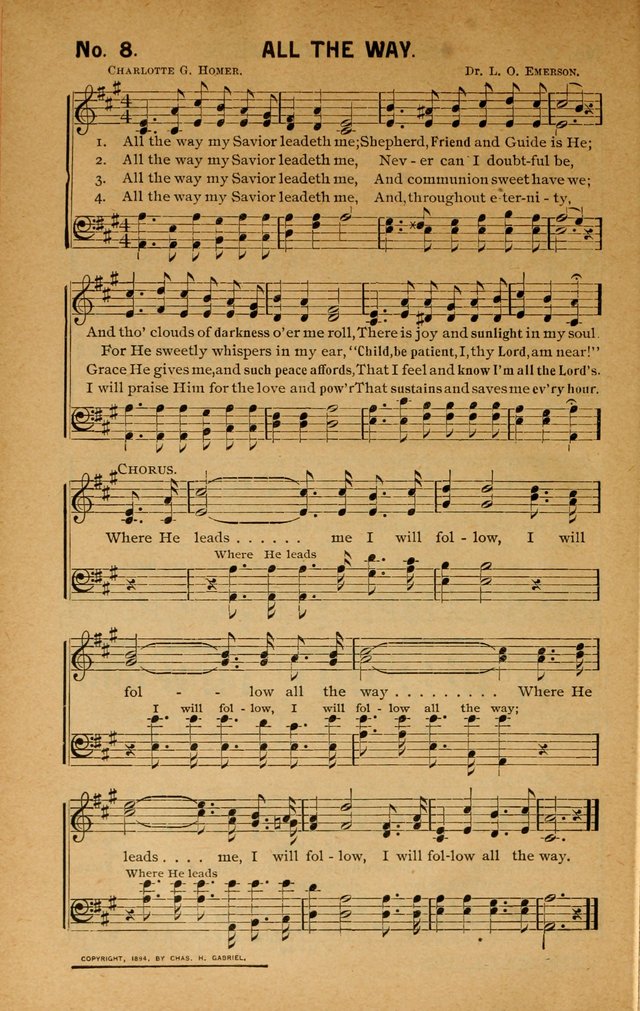 Salvation Songs: for gospel meetings, Endeavor Societies, Epworth Leagues, Baptist Unions, Sunday schools and prayer meetings page 9