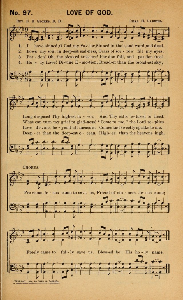 Salvation Songs: for gospel meetings, Endeavor Societies, Epworth Leagues, Baptist Unions, Sunday schools and prayer meetings page 98