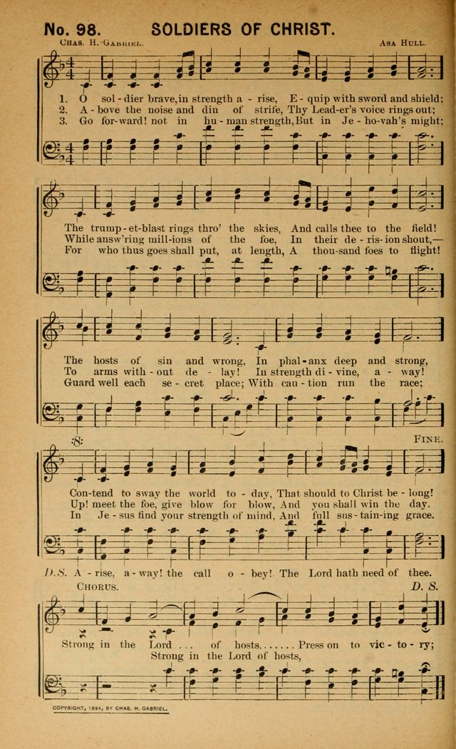 Salvation Songs: for gospel meetings, Endeavor Societies, Epworth Leagues, Baptist Unions, Sunday schools and prayer meetings page 99