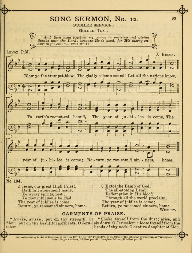 Song Sermons for General Use and Special Services page 91