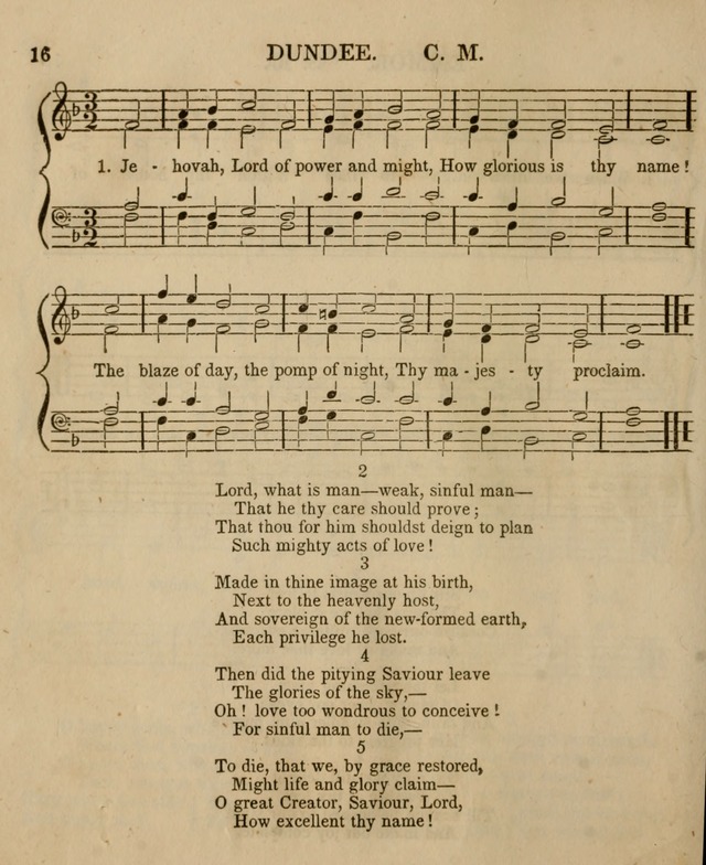 The Sabbath School Harp: being a selection of tunes and hynns, adapted to the wants of Sabbath schools, families, and social meetings (2nd ed.) page 16