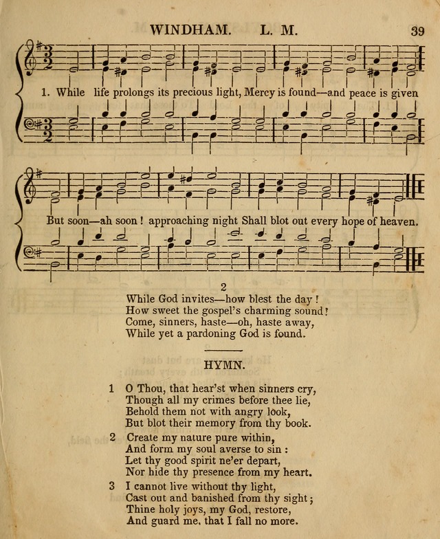 The Sabbath School Harp: being a selection of tunes and hynns, adapted to the wants of Sabbath schools, families, and social meetings (2nd ed.) page 39