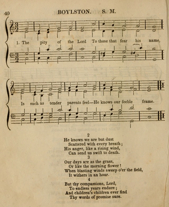 The Sabbath School Harp: being a selection of tunes and hynns, adapted to the wants of Sabbath schools, families, and social meetings (2nd ed.) page 40