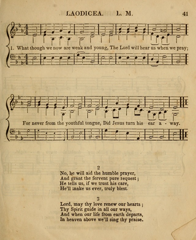 The Sabbath School Harp: being a selection of tunes and hynns, adapted to the wants of Sabbath schools, families, and social meetings (2nd ed.) page 41