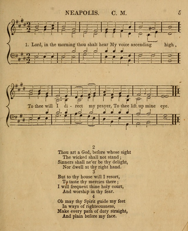 The Sabbath School Harp: being a selection of tunes and hynns, adapted to the wants of Sabbath schools, families, and social meetings (2nd ed.) page 5