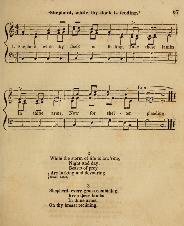 The Sabbath School Harp: being a selection of tunes and hynns, adapted to the wants of Sabbath schools, families, and social meetings (2nd ed.) page 69