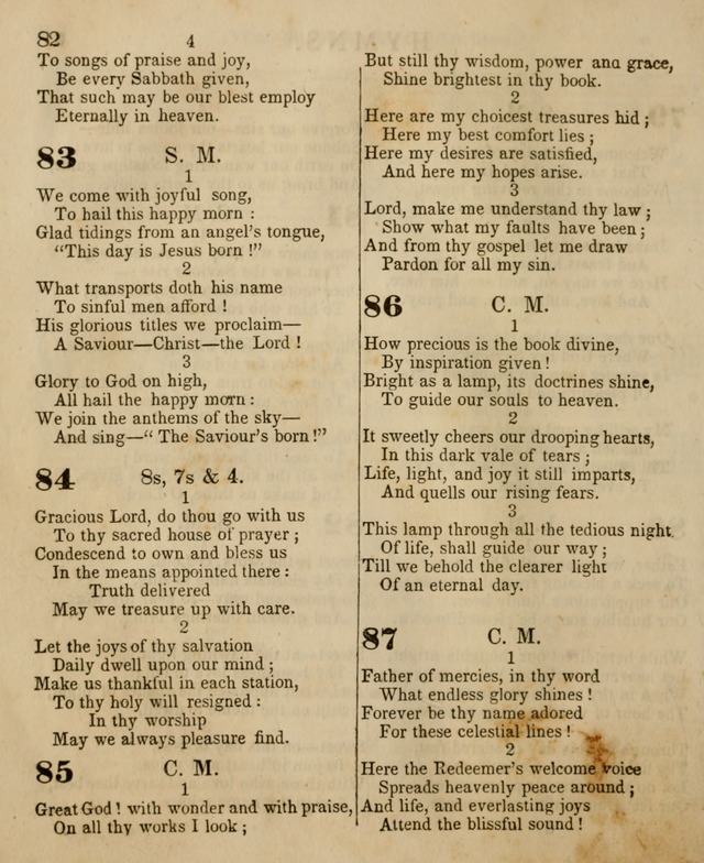 The Sabbath School Harp: being a selection of tunes and hynns, adapted to the wants of Sabbath schools, families, and social meetings (2nd ed.) page 84