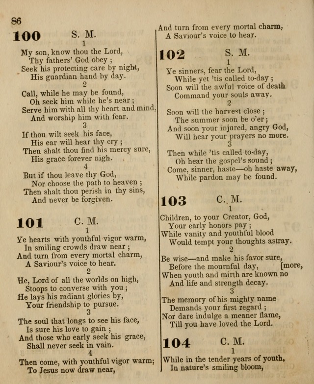 The Sabbath School Harp: being a selection of tunes and hynns, adapted to the wants of Sabbath schools, families, and social meetings (2nd ed.) page 88