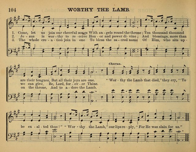 The Sunday School Hymnal: a collection of hymns and music for use in Sunday school services and social meetings page 104