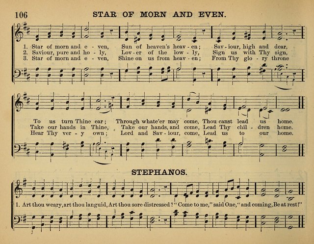 The Sunday School Hymnal: a collection of hymns and music for use in Sunday school services and social meetings page 106