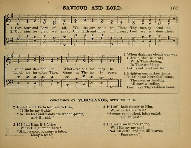 The Sunday School Hymnal: a collection of hymns and music for use in Sunday school services and social meetings page 107