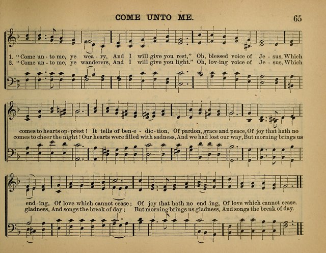 The Sunday School Hymnal: a collection of hymns and music for use in Sunday school services and social meetings page 65