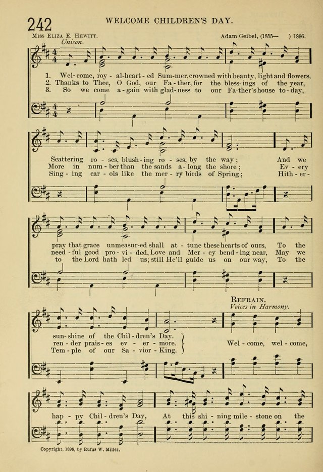 The Sunday School Hymnal: with offices of devotion page 257