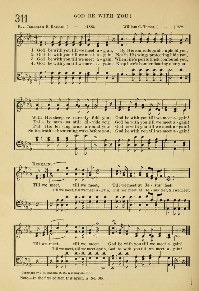 The Sunday School Hymnal: with offices of devotion page 311