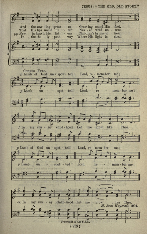 The Sunday School Hymnary: a twentieth century hymnal for young people (4th ed.) page 214