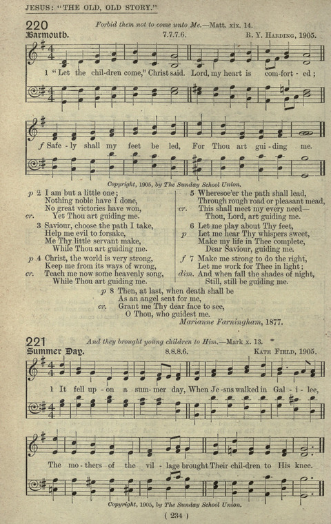 The Sunday School Hymnary: a twentieth century hymnal for young people (4th ed.) page 233