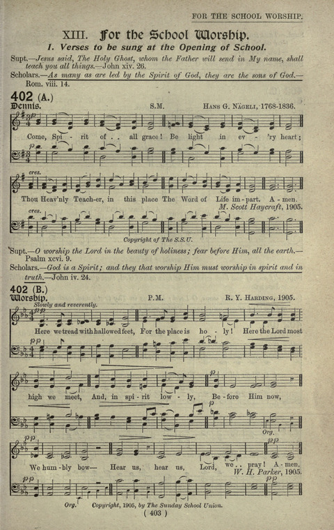 The Sunday School Hymnary: a twentieth century hymnal for young people (4th ed.) page 402